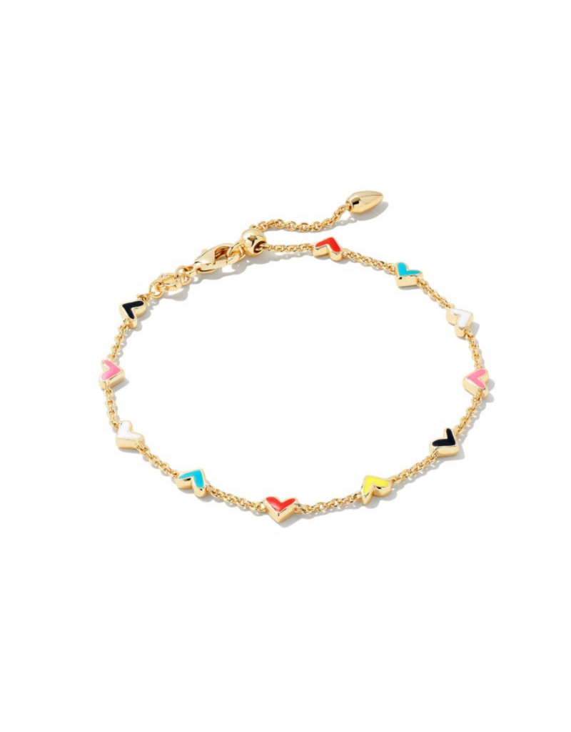 KENDRA SCOTT DESIGN Haven Heart Gold Chain Bracelet in Multi Mix