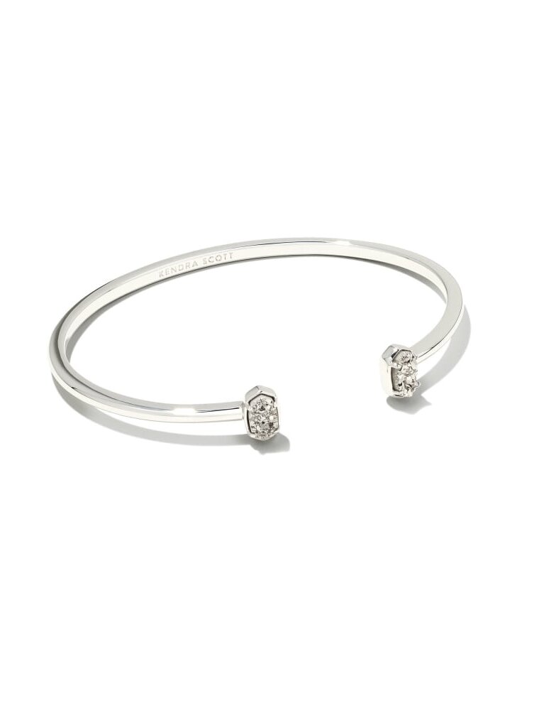 KENDRA SCOTT DESIGN Emilie Silver Cuff Bracelet in Platinum Drusy