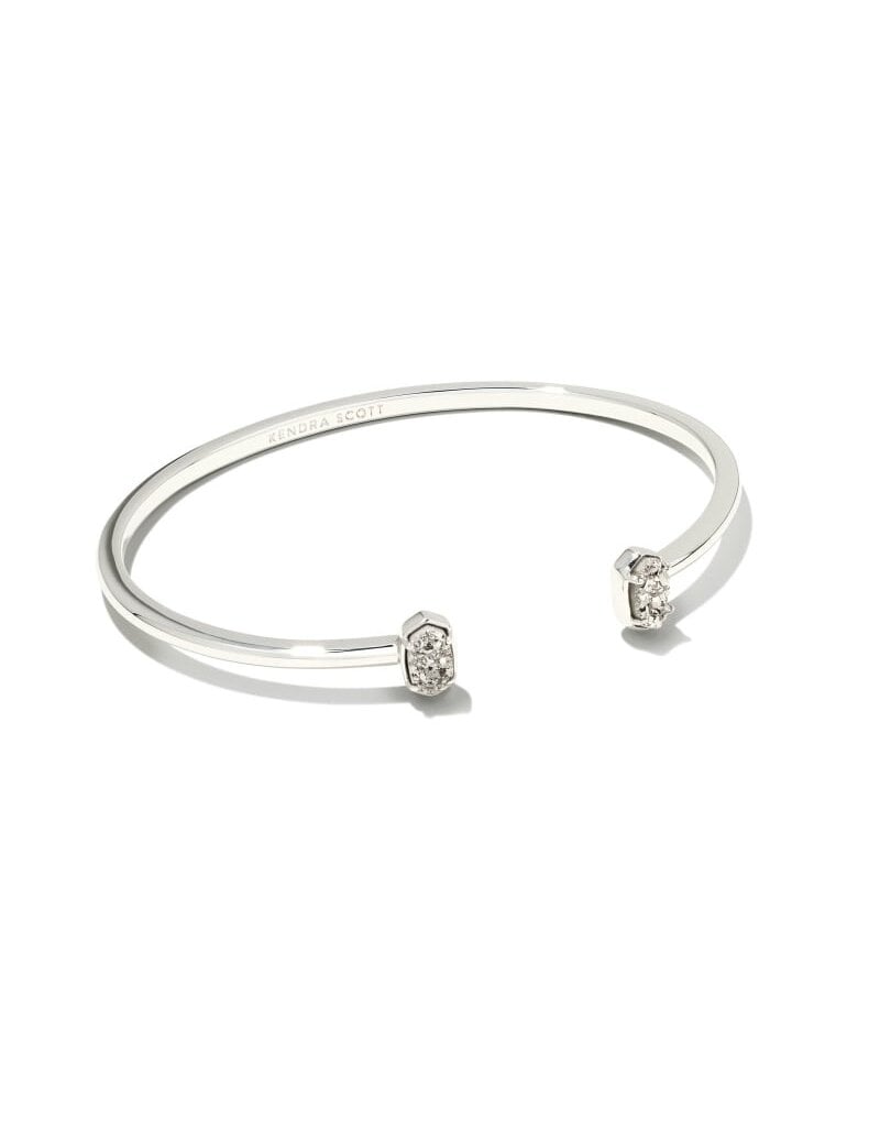 KENDRA SCOTT DESIGN Emilie Silver Cuff Bracelet in Platinum Drusy