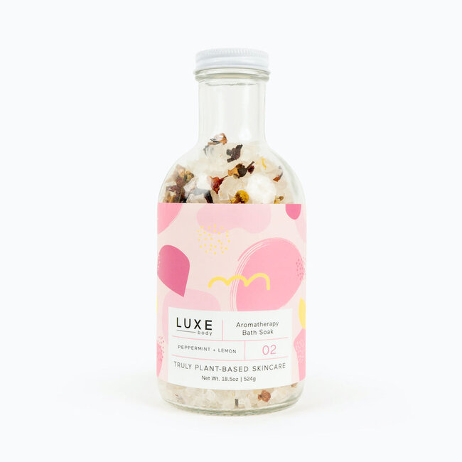 Peppermint & Lemon Aromatherapy Bath Salt Soak