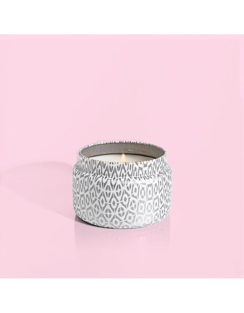 CAPRI BLUE White Printed Travel Tin in Volcano