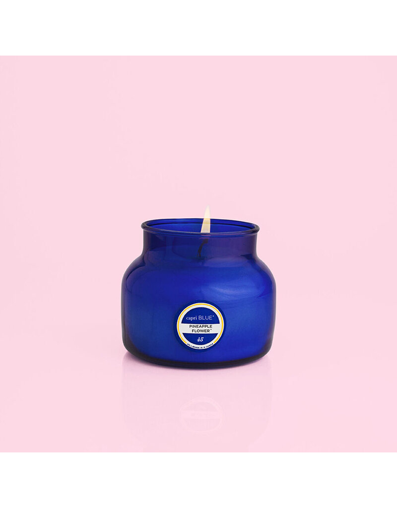 CAPRI BLUE Blue Petite Jar in Pineapple Flower