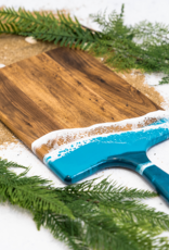 LYNN & LIANA SERVEWARE Large Acacia Cheese Board in Ocean Vibes