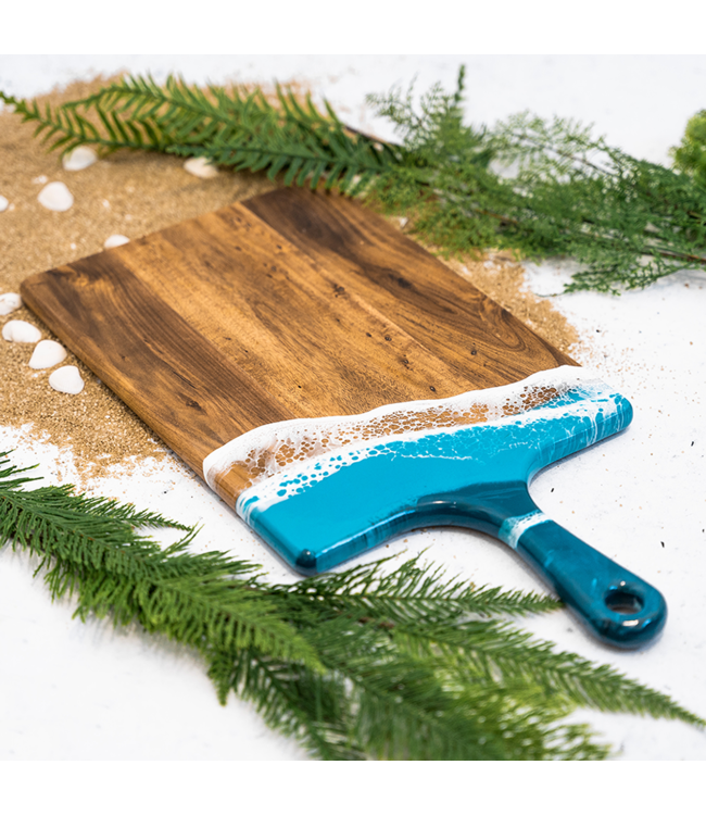 Large Acacia Cheese Board in Ocean Vibes