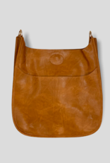 AHDORNED Classic Vegan Leather Messenger Bag Without Strap - Camel (Gold Hardware)