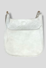 AHDORNED Classic Vegan Leather Messenger Bag Without Strap - Cream (Gold Hardware)