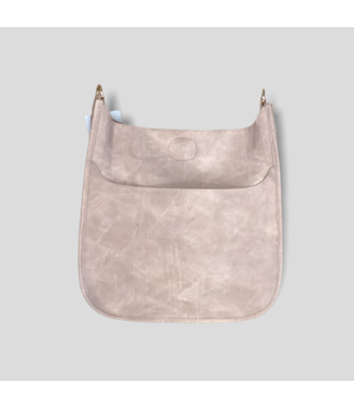 AHDORNED Classic Vegan Leather Messenger Bag Without Strap - Blush (Gold Hardware)