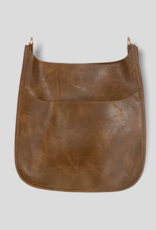 AHDORNED Classic Vegan Leather Messenger Bag Without Strap - Coffee (Gold Hardware)