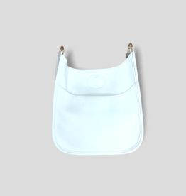 AHDORNED Mini Vegan Leather Messenger Bag Without Strap - White (Gold Hardware)