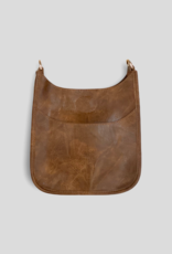 AHDORNED Mini Vegan Leather Messenger Bag Without Strap - Coffee (Gold Hardware)