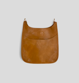 AHDORNED Mini Vegan Leather Messenger Bag Without Strap - Camel (Gold Hardware)