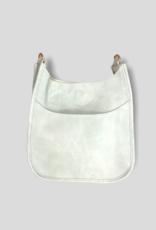 AHDORNED Mini Vegan Leather Messenger Bag Without Strap - Cream (Gold Hardware)