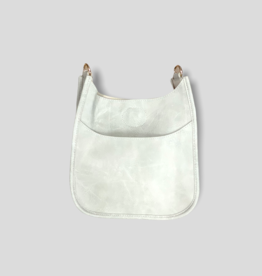 AHDORNED Mini Vegan Leather Messenger Bag Without Strap - Cream (Gold Hardware)