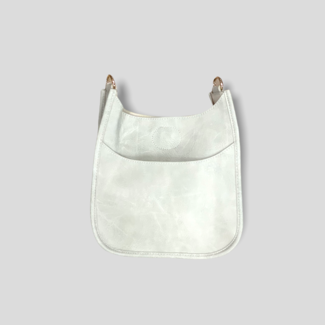 AHDORNED Mini Vegan Leather Messenger Bag Without Strap - Cream (Gold Hardware)