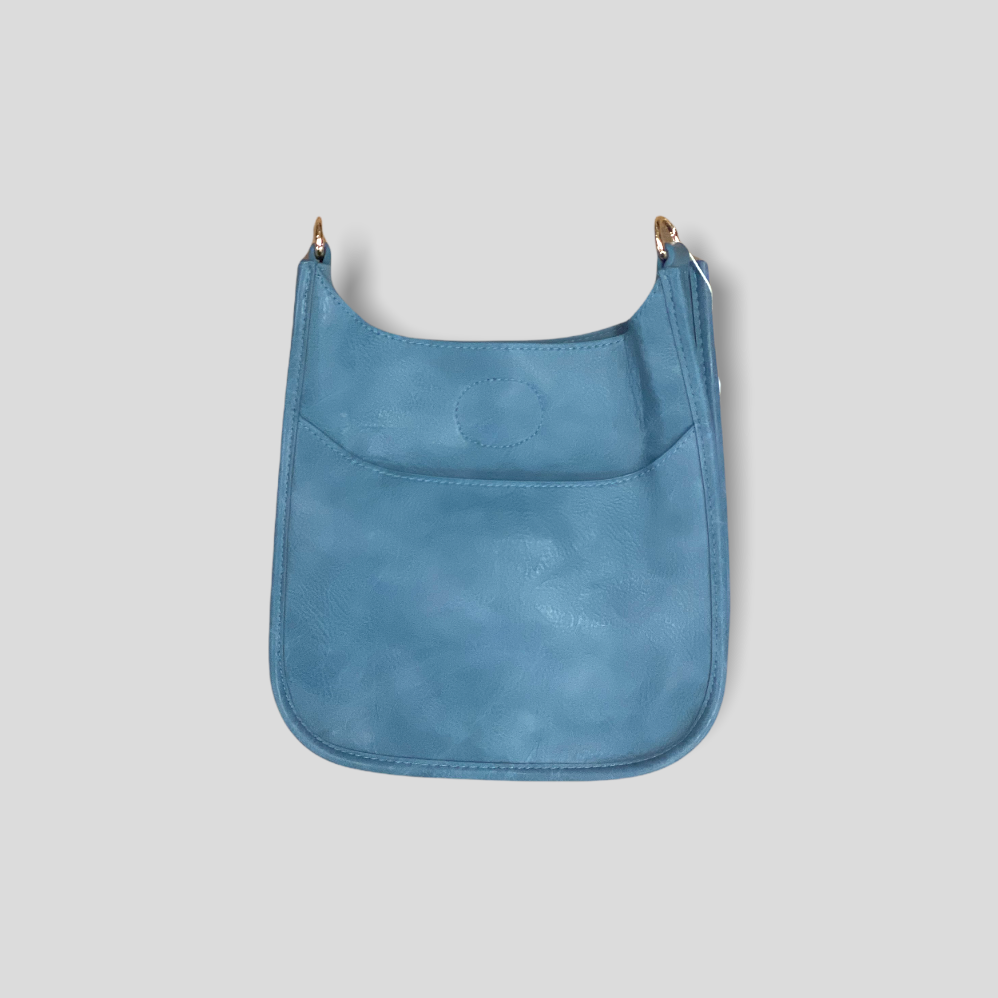 AHDORNED  Denim Blue Vegan U Crossbody Bag