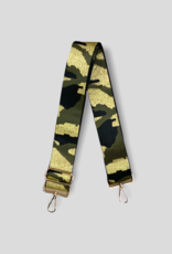 AHDORNED Camouflage Bag Strap - Army Green/Black/Gold (Gold Hardware)