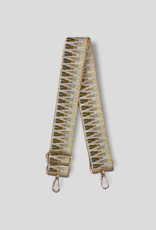 AHDORNED Embroidered Bag Strap - Camel/Khaki (Gold Hardware) AHDORNED Embroidered Bag Strap - Camel/Khaki (Gold Hardware)