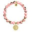Paw Print Bracelet in Pink Shell & Gold