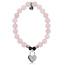 Love Lock Bracelet in Rose Quartz & Silver