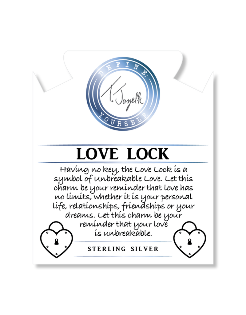 TJAZELLE Love Lock Bracelet in Rose Quartz & Silver