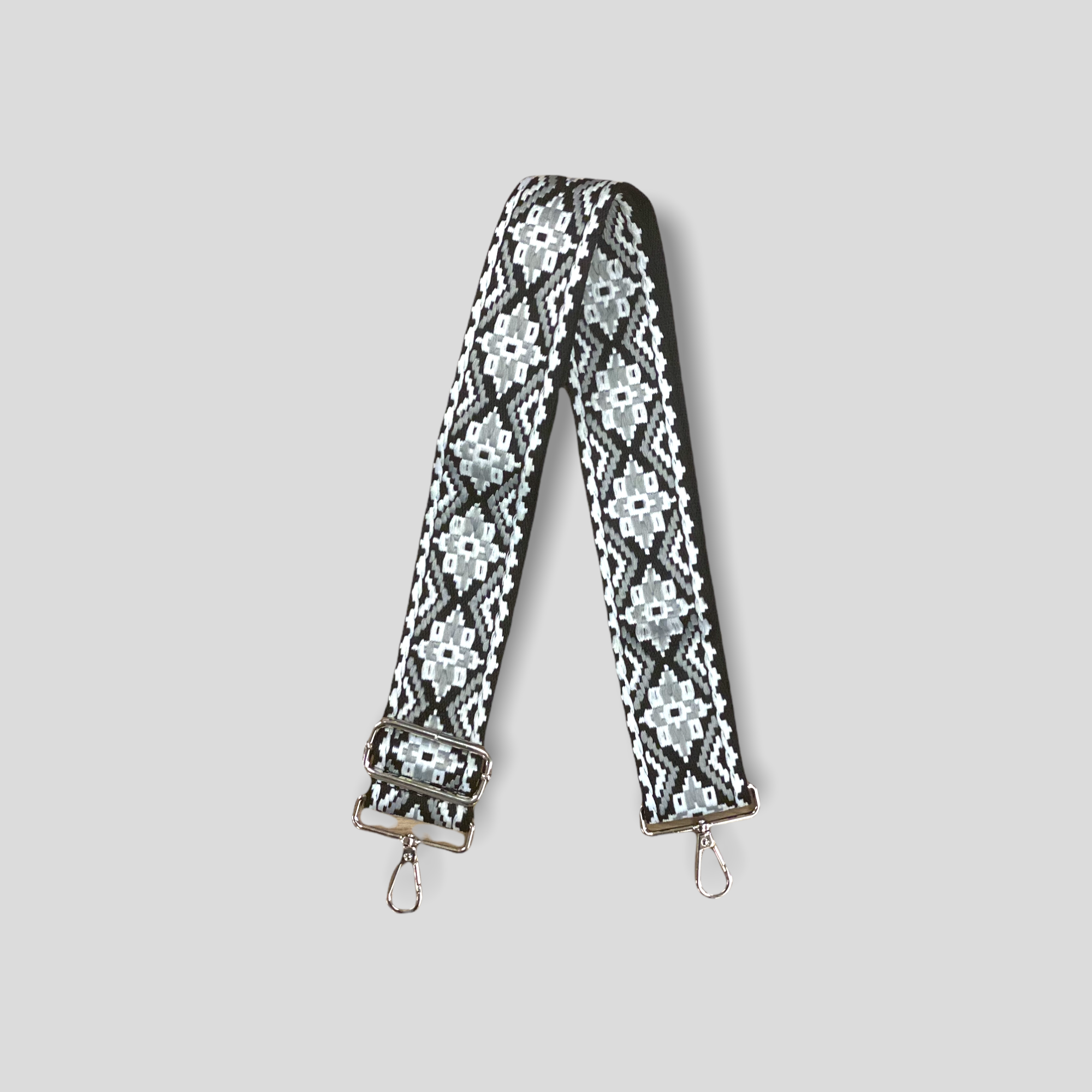 AHDORNED Abstract Print Bag Strap - Camel/Black (Gold Hardware)