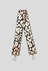 AHDORNED Animal Print Bag Strap - Light Pink/Black Leopard (Gold Hardware)