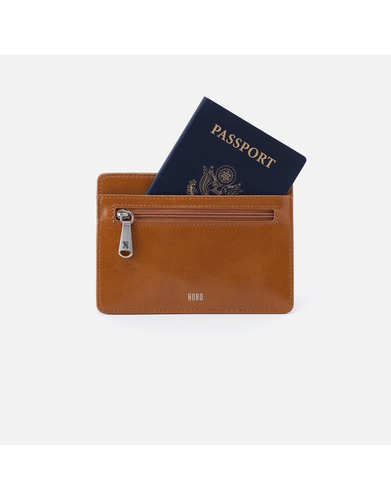 HOBO Euro Slide Card Case in Truffle