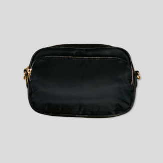 AHDORNED Natalia Nylon Small Messenger Bag Without Strap - Black (Gold Hardware)