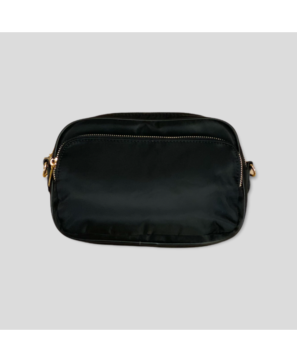 Natalia Nylon Small Messenger Bag Without Strap - Black (Gold Hardware)