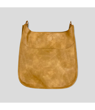 AHDORNED Classic Vegan Leather Messenger Bag Without Strap - Dune (Gold Hardware)