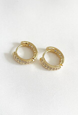 TRUE BY KRISTY Sparkle Huggie Hoop Earrings