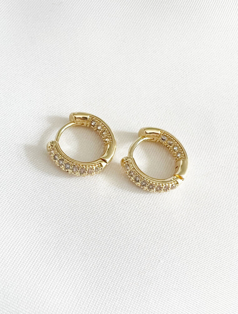 TRUE BY KRISTY Sparkle Huggie Hoop Earrings
