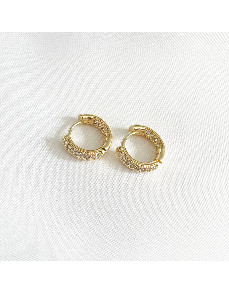 TRUE BY KRISTY Sparkle Huggie Hoop Earrings