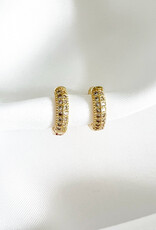 TRUE BY KRISTY Sparkle Huggie Hoop Earrings