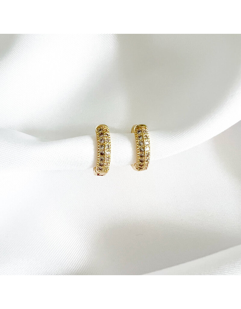 TRUE BY KRISTY Sparkle Huggie Hoop Earrings