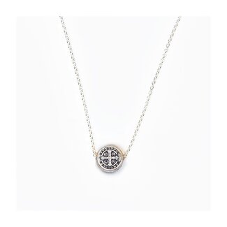 MY SAINT MY HERO Benedictine Petite Necklace - Silver