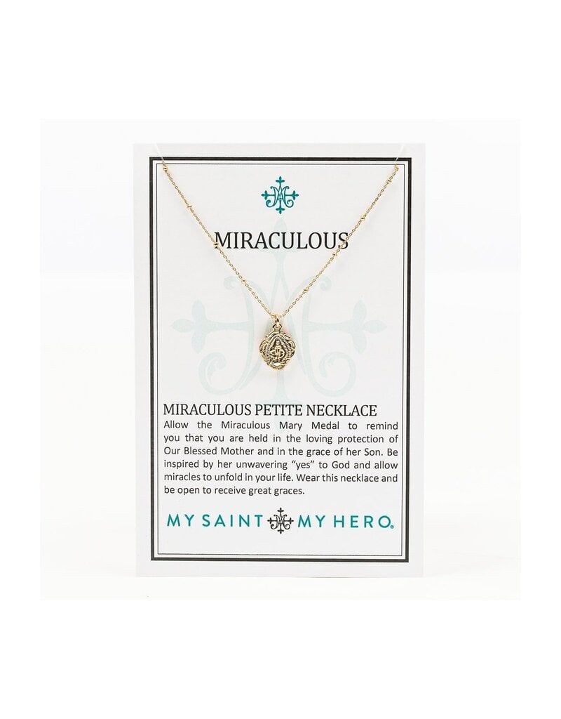 MY SAINT MY HERO Miraculous Mary Petite Necklace - Gold