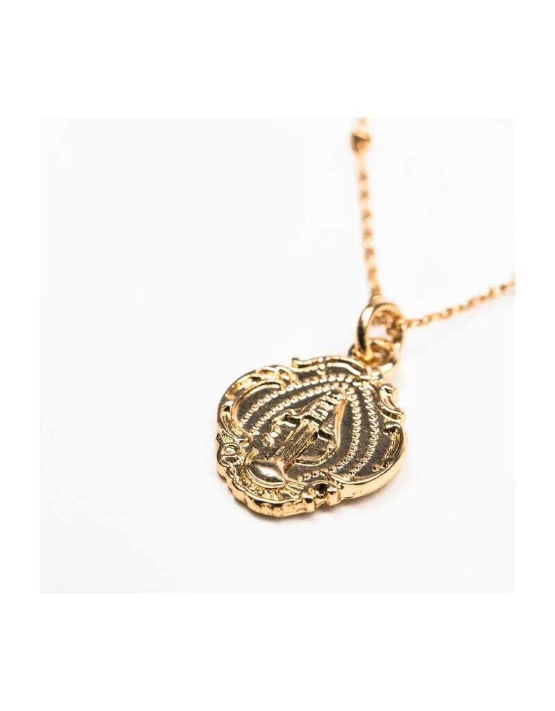 MY SAINT MY HERO Miraculous Mary Petite Necklace - Gold