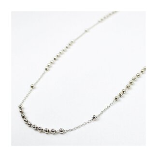 MY SAINT MY HERO Rosary Bead Necklace - Silver