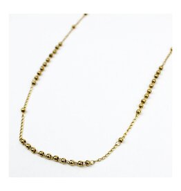 MY SAINT MY HERO Rosary Bead Necklace - Gold