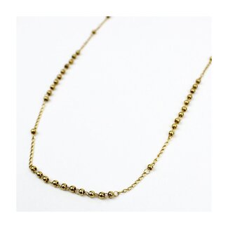 MY SAINT MY HERO Rosary Bead Necklace - Gold