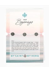 MY SAINT MY HERO New Beginnings Blessing Bracelet - Silver/Clear MY SAINT MY HERO New Beginnings Blessing Bracelet - Silver/Clear