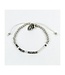 Godmother Morse Code Bracelet - Silver/Clear Crystal