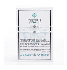 MY SAINT MY HERO Prayer Partners Bracelet Set - Metallic Silver/Silver