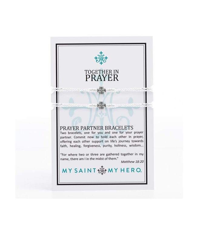 Prayer Partners Bracelet Set - Metallic Silver/Silver
