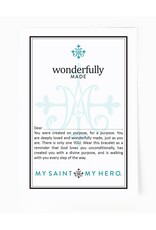 MY SAINT MY HERO Wonderfully Made Bracelet - Slate/Silver