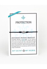MY SAINT MY HERO Protection Archangel Michael Bracelet - Black/Silver