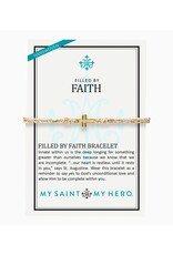 MY SAINT MY HERO Filled by Faith Cross Bracelet - Metallic Gold/Gold