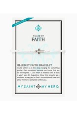 MY SAINT MY HERO Filled by Faith Cross Bracelet - Metallic Silver/Silver