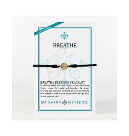 MY SAINT MY HERO Breathe Blessing Bracelet - Black/Gold